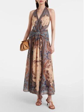 Zimmermann | Dresses | Zimmermannillustration Asymmetric Ruched Stretchmesh Midi Dress